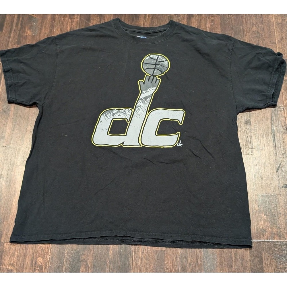 Y2K Washington Wizards DC T-Shirt Mens XL Black NBA Basketball Tee VF Imagewear